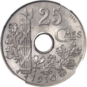 IIIe République (1870-1940). Essai de 25 centimes par Patey 1910, Paris.