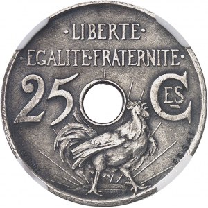 IIIe République (1870-1940). Essai de 25 centimes par Pillet, 3e essai, en argent 1913, Paris.