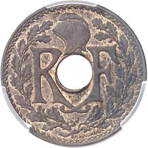 IIIe République (1870-1940). Essai de 5 centimes Lindauer en bronze 1914, Paris.
