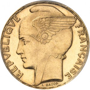 IIIe République (1870-1940). 100 francs Bazor, Flan bruni (PROOF) 1936, Paris.