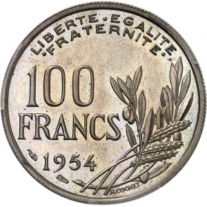 IVe République (1947-1958). Présérie de 100 francs Cochet, sans ESSAI, petit 4 1954, Paris.