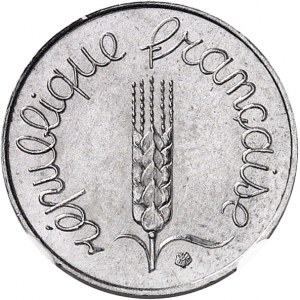 Ve République (1958 à nos jours). Présérie de 2 centimes Épi en acier 1960, Paris.