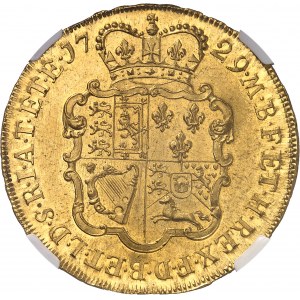 Georges II (1727-1760). 5 guinées, East India Company 1729 E.I.C., Londres.