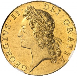 Georges II (1727-1760). 5 guinées, tête jeune 1741/[38], Londres.