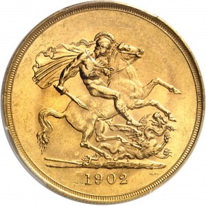 Édouard VII (1901-1910). 5 livres (5 pounds) 1902, Londres.