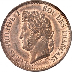 Louis-Philippe Ier (1830-1848). 5 centimes, Flan bruni (PROOF) 1839, A, Paris.