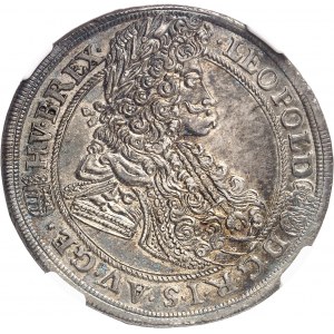 Léopold Ier (1657-1705). Demi-thaler 1698, KB, Kremnitz (Körmöcbánya).