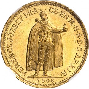 François-Joseph Ier (1848-1916). 10 korona 1906, KB, Kremnitz (Körmöcbánya).