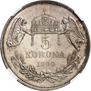 François-Joseph Ier (1848-1916). 5 korona 1900, KB, Kremnitz (Körmöcbánya).