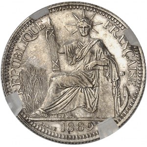 IIIe République (1870-1940). 10 centimes, Flan bruni (PROOF) 1889, A, Paris.