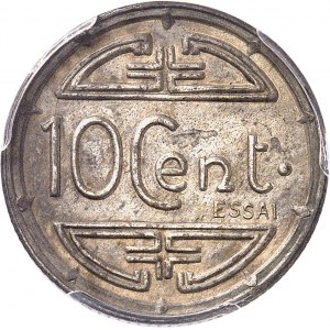 Gouvernement provisoire de la République française (1944-1946). Essai de 10 cent. en argent 1945, Hanoï.