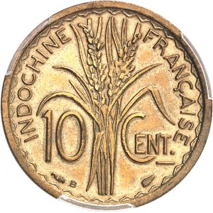 Gouvernement provisoire de la République française (1944-1946). Épreuve en bronze-aluminium de 10 centimes par Turin 1945, B, Beaumont-le-Roger.