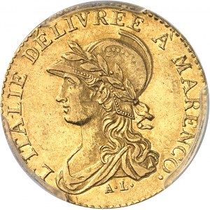 Gaule subalpine (1800-1802). 20 francs Marengo An 9 (1801), Turin.
