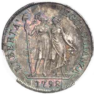 Gênes, République ligurienne (1797-1805). 2 lire 1798, An 1, Gênes.