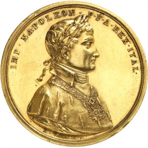 Gênes, République ligurienne (1797-1805). Médaille d’Or, entrée de Napoléon Ier à Gênes, par H. Vassallo 1805, Gênes ?