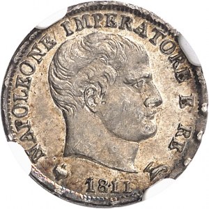 Milan, royaume d’Italie, Napoléon Ier (1805-1814). 5 soldi 1811, M, Milan.