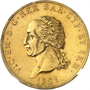 Savoie-Sardaigne, Victor-Emmanuel Ier (1814-1821). 80 lire 1821, Tête d’aigle, Turin.