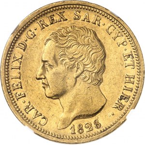 Savoie-Sardaigne, Charles-Félix (1821-1831). 80 lire 1828 P, Tête d’aigle, Turin.