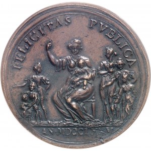 Toscane (Grand-duché de), Pierre-Léopold de Habsbourg-Lorraine (1765-1790). Médaille, naissance de Maximilien d’Autriche (1774-1778), par Weber 1775, Florence.