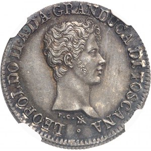 Toscane (Grand-duché de), Léopold II (1824-1859). Fiorino (100 quattrini), 1er type 1828, Florence.