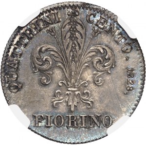 Toscane (Grand-duché de), Léopold II (1824-1859). Fiorino (100 quattrini), 1er type 1828, Florence.