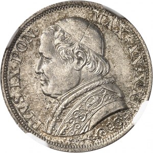 Vatican, Pie IX (1846-1878). 1 lire 1866 - An XXI, R, Rome.