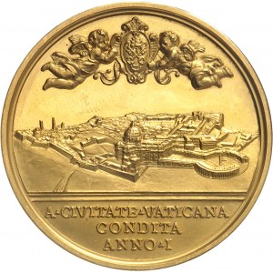 Vatican, Pie XI (1922-1939). Médaille d’Or, création de l’État de la Cité du Vatican par suite des accords du Latran, par Mistruzzi An IX (1930), Rome.