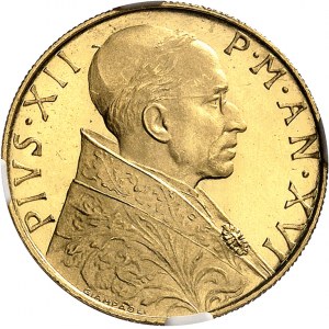 Vatican, Pie XII (1939-1958). 100 lire 1954 - An XVI, Rome.