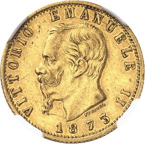 Victor-Emmanuel II (1861-1878). 20 lire 1873, R, Rome.