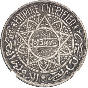 Mohammed V (1927-1961). 20 francs, 1er type aux caractères arabes AH 1347 (1928), Paris.