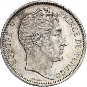 Honoré V (1819-1841). 5 francs 1837, M, Monaco.