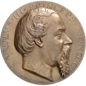 Charles III (1853-1889). Épreuve uniface d’avers de médaille pour Charles III, par Ponscarme ND (c.1875), Paris.