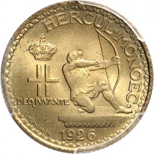 Louis II (1922-1949). 1 franc 1926, Poissy (éclair).