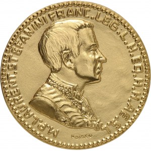 Albert II (2005 à nos jours). Médaille d’Or, fonte, M. L’Ambassadeur Laurent Stéfanini, anniversaire de ses 50 ans, par Nacera Kaïnou ND (c.2010).