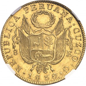 République du Pérou (depuis 1821). 8 escudos 1830 G, Cuzco.