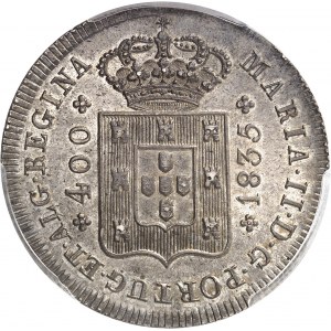 Marie II (1834-1853). 400 réis 1835, Lisbonne.