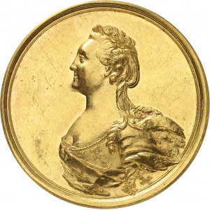 Catherine II (1762-1796). Médaille d’Or, inauguration du monument de Pierre le Grand par J.-B. Gass 1782, Saint-Pétersbourg.