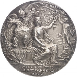 Nicolas II (1894-1917). Médaille, centenaire du Ministère des Affaires étrangères par F. Rasumny 1902.