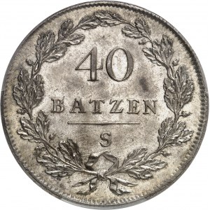 République helvétique (1798-1803). 40 batzen (4 francs ou thaler nouveau) 1798, S, Solothurn.