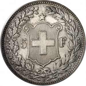 Confédération Helvétique (1848 à nos jours). 5 francs 1909, B, Berne.