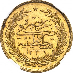 Mehmed VI (1918-1922). 250 kurush AH 1336/5 (1922), Constantinople.