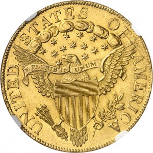 République fédérale des États-Unis d’Amérique (1776-à nos jours). 10 dollars Liberty cap 1801, Philadelphie.