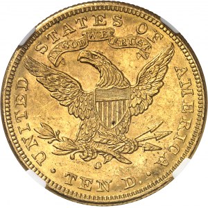 République fédérale des États-Unis d’Amérique (1776-à nos jours). 10 dollars Liberty 1893, O, La Nouvelle-Orléans.