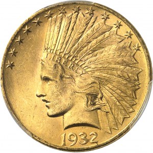 République fédérale des États-Unis d’Amérique (1776-à nos jours). 10 dollars Indien 1932, Philadelphie.