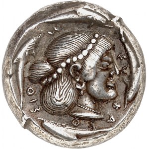 Sicile, Syracuse, Hiéron Ier (477-466 av. J.-C.). Tétradrachme ND (475-470 av. J.-C.), Syracuse.