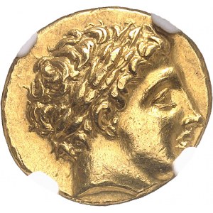 Macédoine (royaume de), Philippe II (359-336 av. J.-C.). Statčre d’or au canthare ou imitation celtique ND (c.350-280 av. J.-C.), Pella ou Europe celtique.
