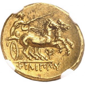 Macédoine (royaume de), Philippe II (359-336 av. J.-C.). Statčre d’or au canthare ou imitation celtique ND (c.350-280 av. J.-C.), Pella ou Europe celtique.