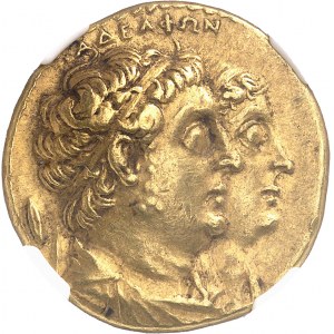 Royaume lagide, Ptolémée II (283-246 av. J.-C.). Octodrachme d’or ou mnaieion ND (272-270 av. J.-C.), Alexandrie.