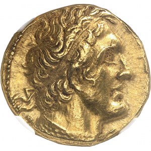 Royaume lagide, Ptolémée II (283-246 av. J.-C.). Pentadrachme Or ou trichryson (triple statčre) ND (c.274 av. J.-C.), Tyr.