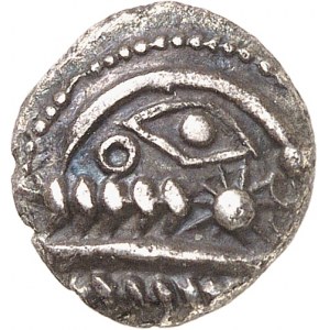 Bellovaques. Quart de statčre d’argent ŕ l’astre et au cheval ŕ droite ND (50-30 av. J.-C.).